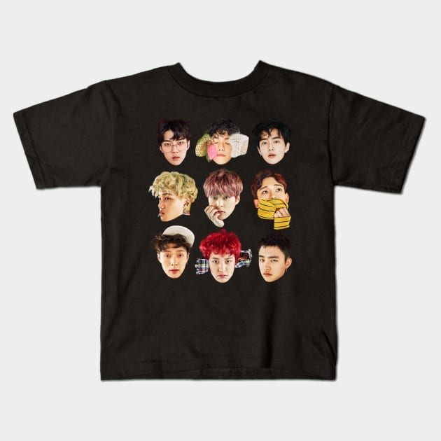 EXO Lucky One Kids T-Shirt by skeletonvenus